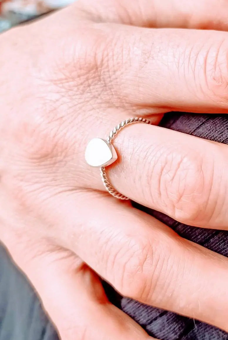 Sterling Silver Pear Ring