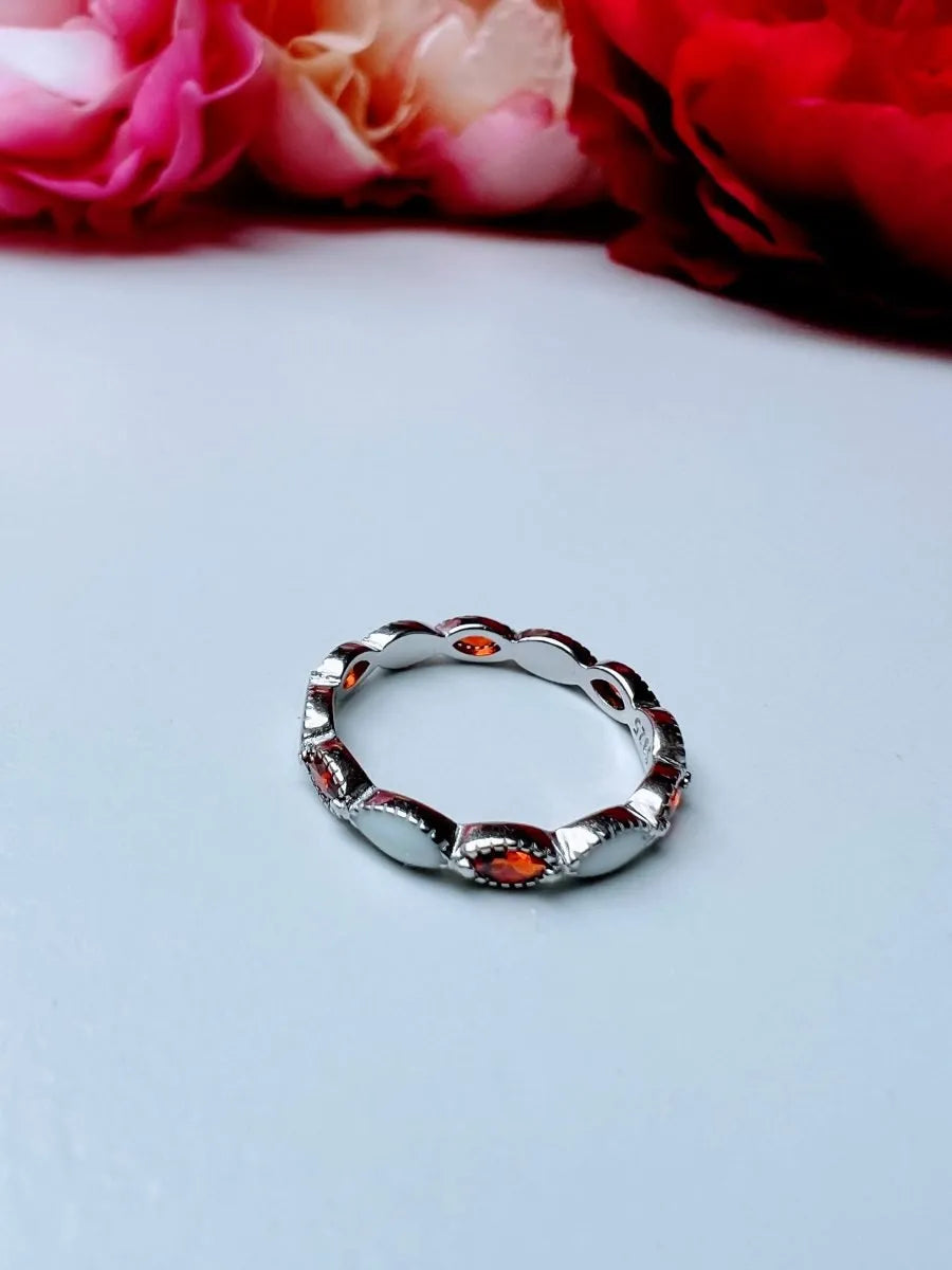 sterling silver eternity breastmilk ring
