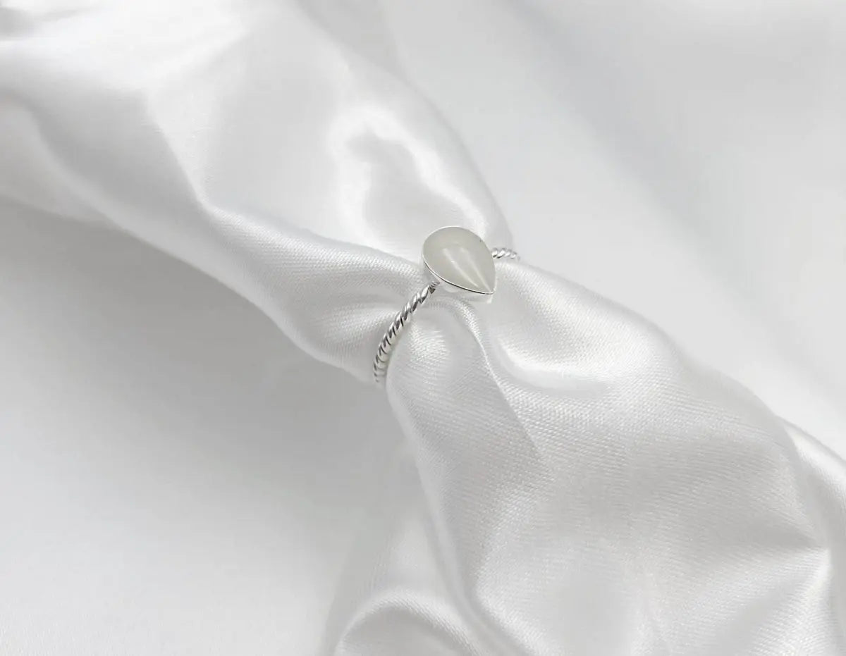 Sterling Silver Pear Ring