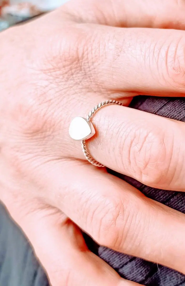 Sterling Silver Pear Ring