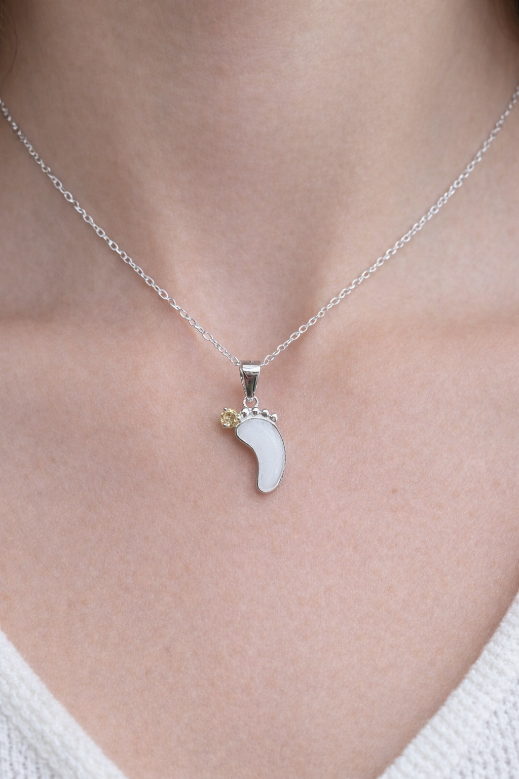 Breastmilk Baby Foot Pendant