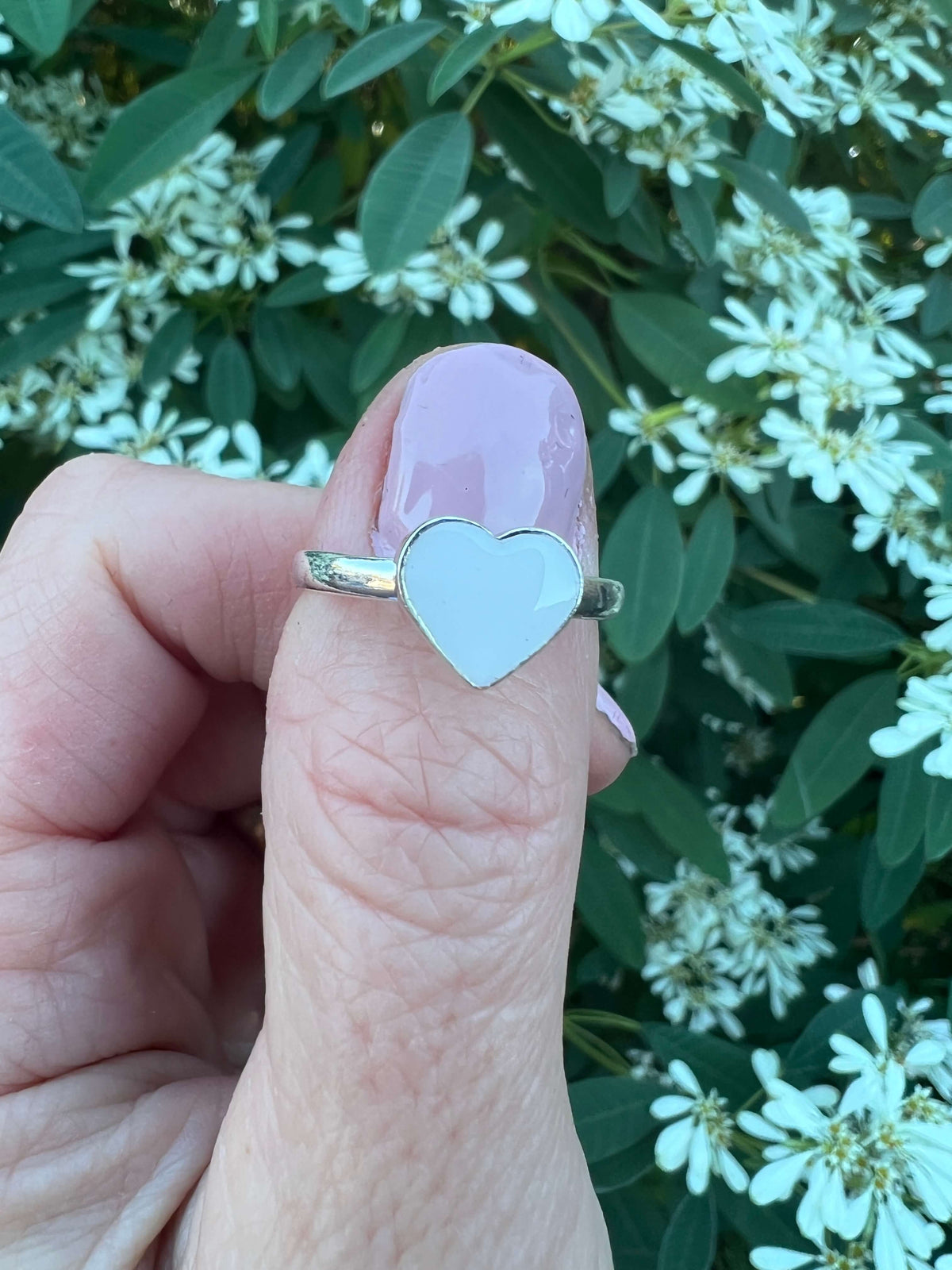 'Harper' Breastmilk Heart Ring