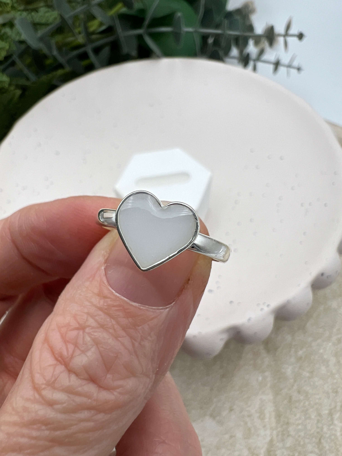 'Harper' Breastmilk Heart Ring
