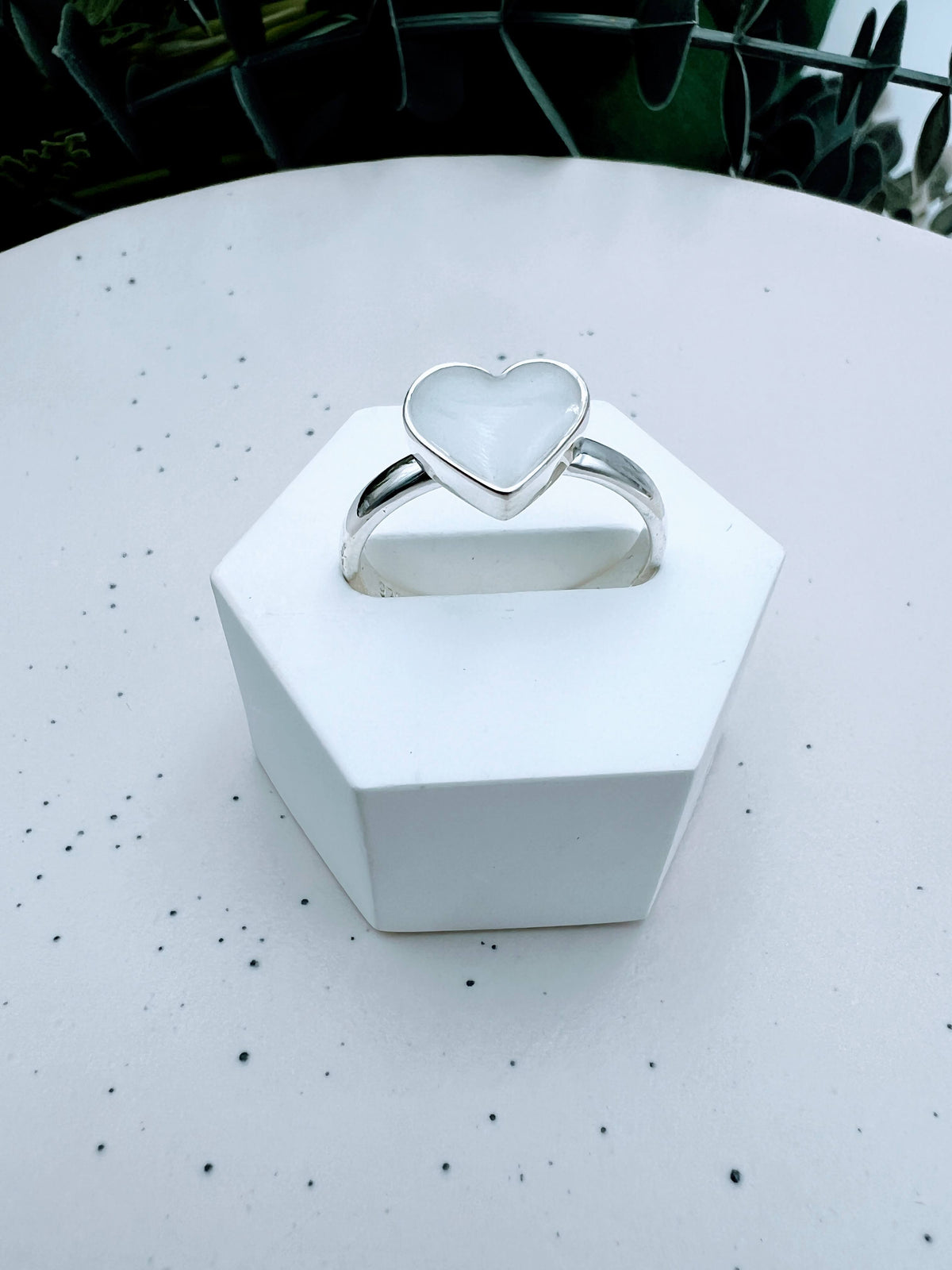 'Harper' Breastmilk Heart Ring