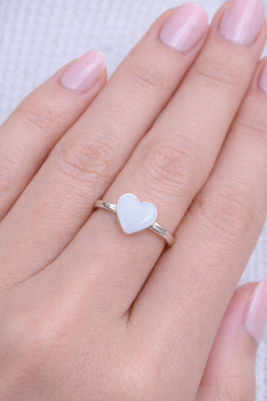'Harper' Breastmilk Heart Ring